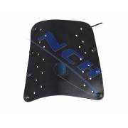 White Feather Armguard Lightning Leather Black